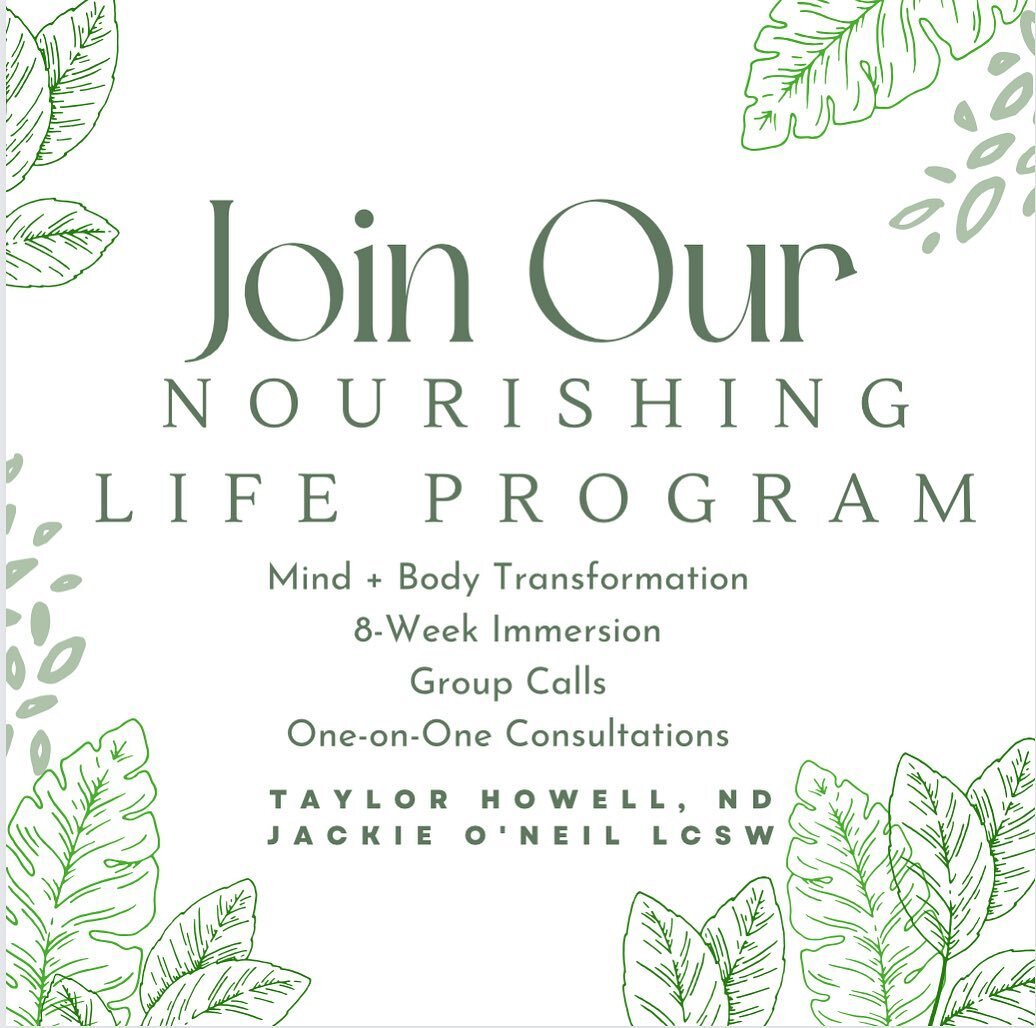 My best friend, Jackie O&rsquo;Neil LCSW (an amazing listener and psychotherapist) has joined me (a naturopathic doctor) in creating a 2-month program where we merge our skill-sets to support you in making the changes you desire!

We wanted to create