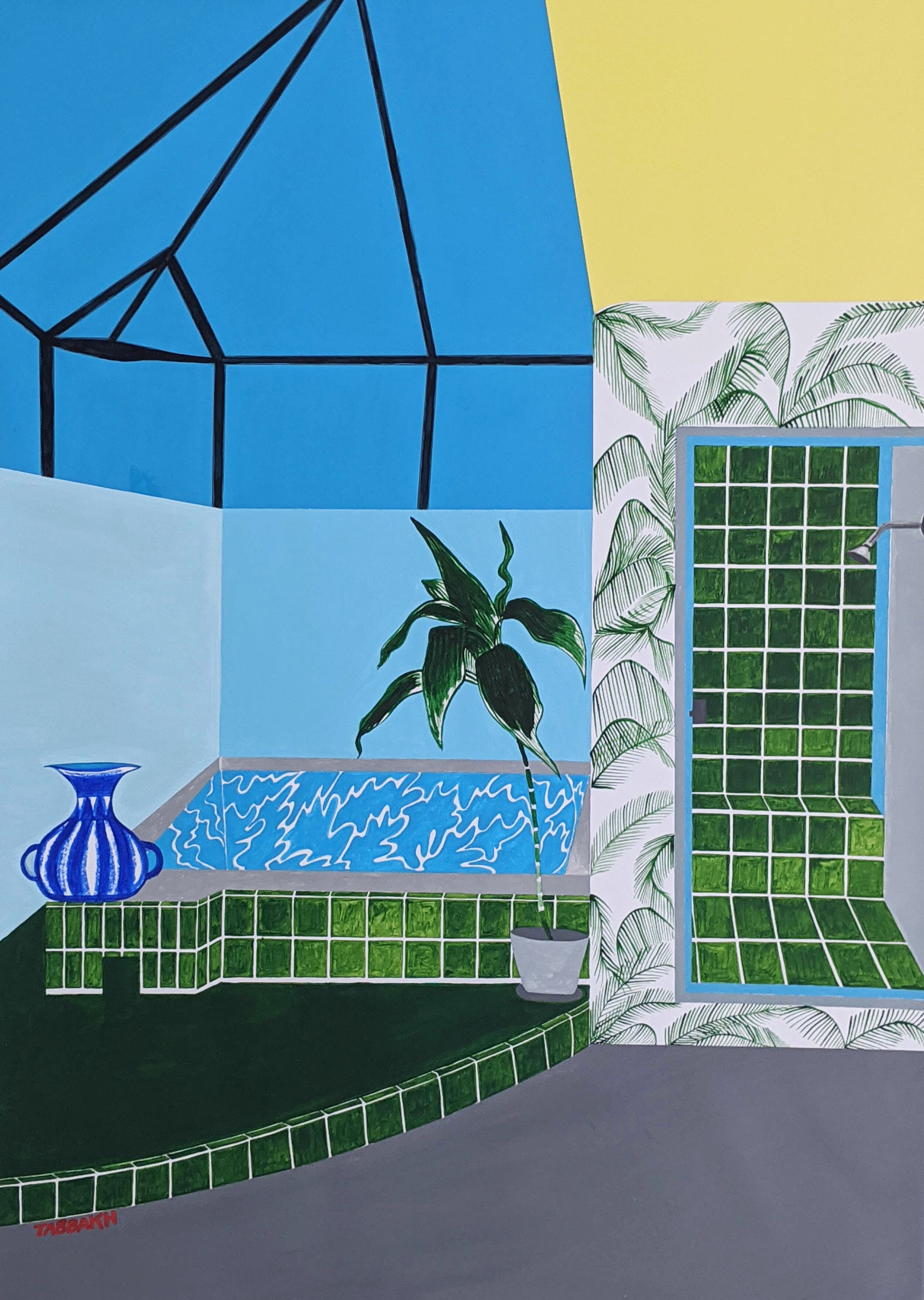 Chilling Zone - 50 x 70 cm - ink; watercolour, acrylic and oil pastels on paper .jpg