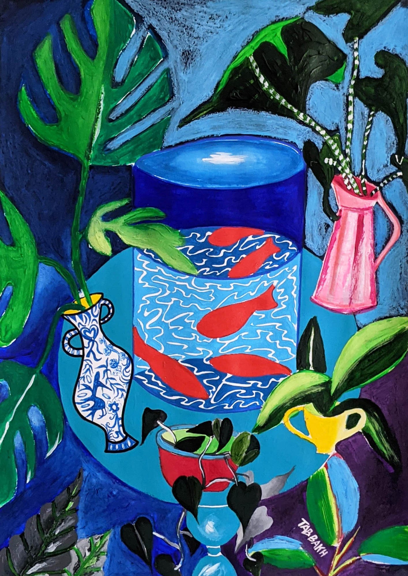 Hommage à Matisse et ses Poissons Rouges (SOLD) 