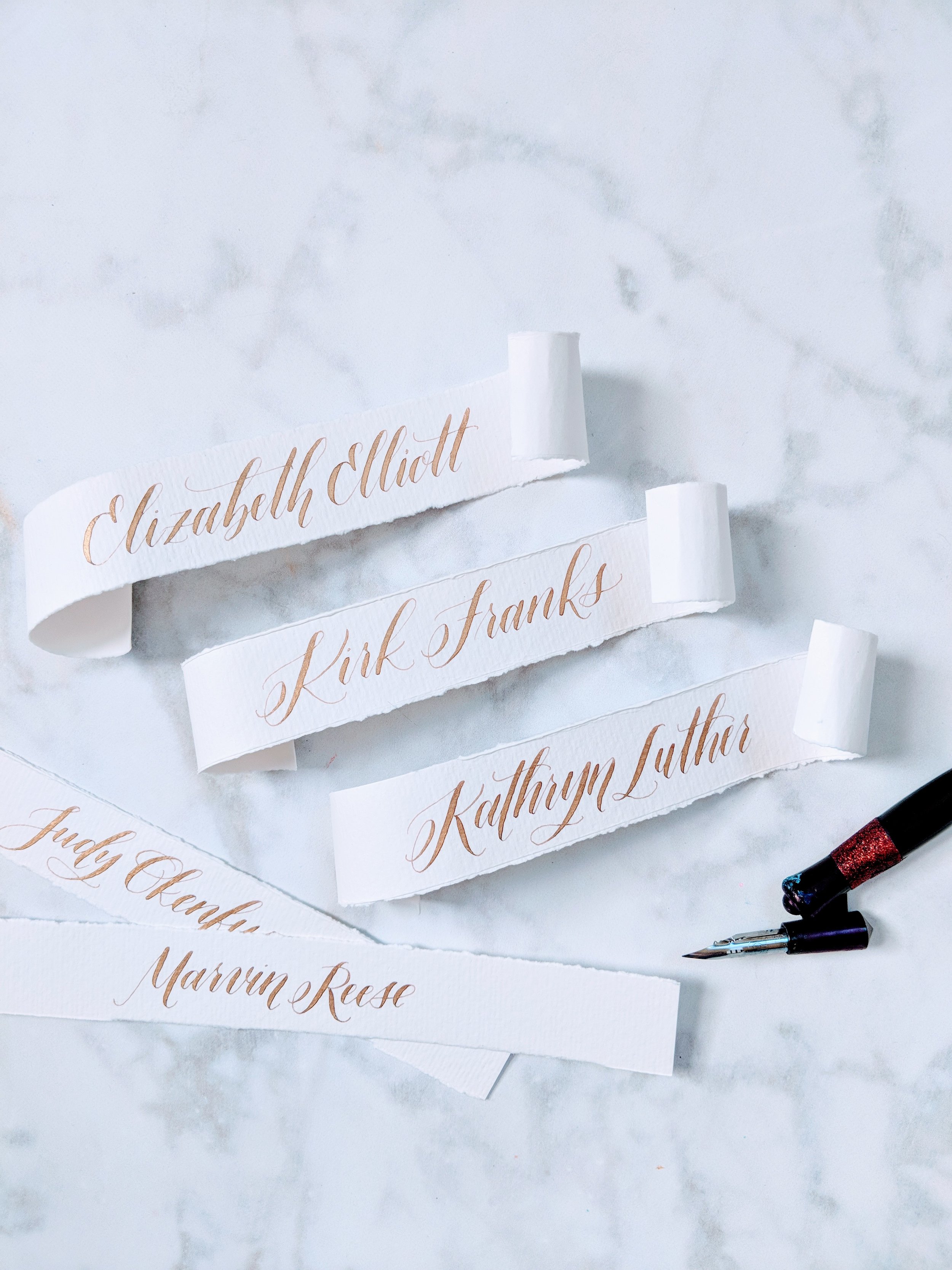 Name Cards | Modern Calligraphy by Hoopla! Letters