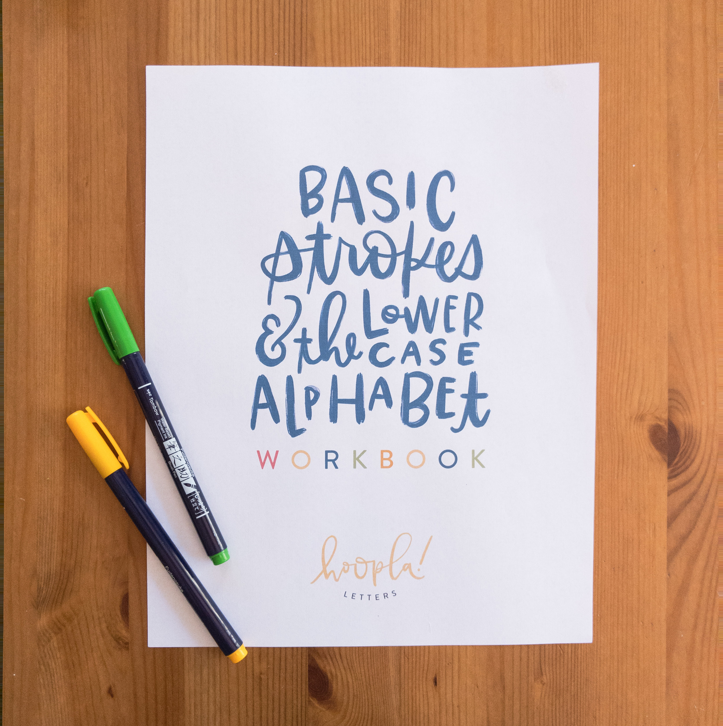 Basic Calligraphy Strokes & Alphabet Workbook, PDF - Learn Calligraphy with Hoopla! Letters
