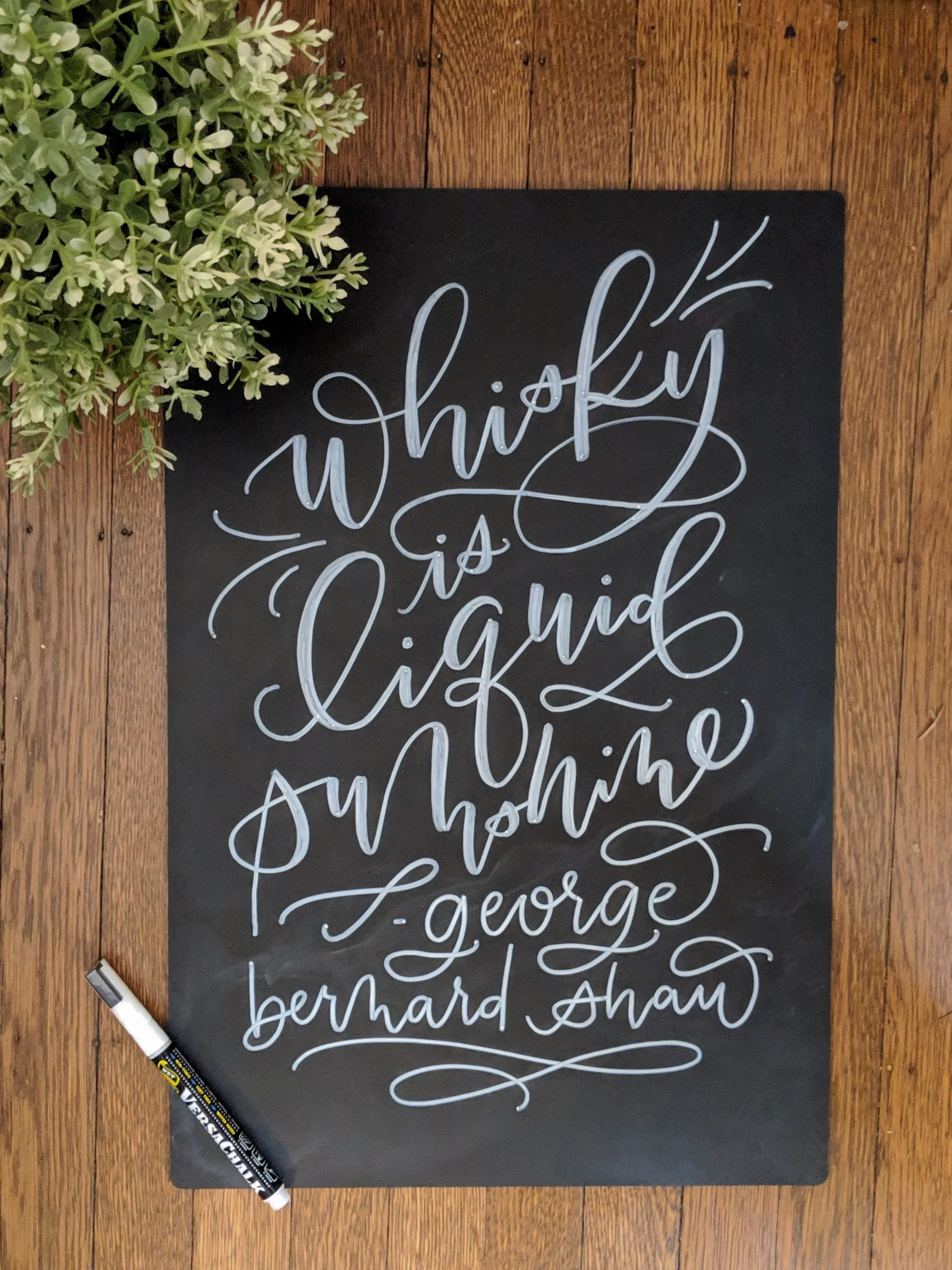 Liquid Sunshine Chalkboard Art Template, PDF - Learn Calligraphy with Hoopla! Letters