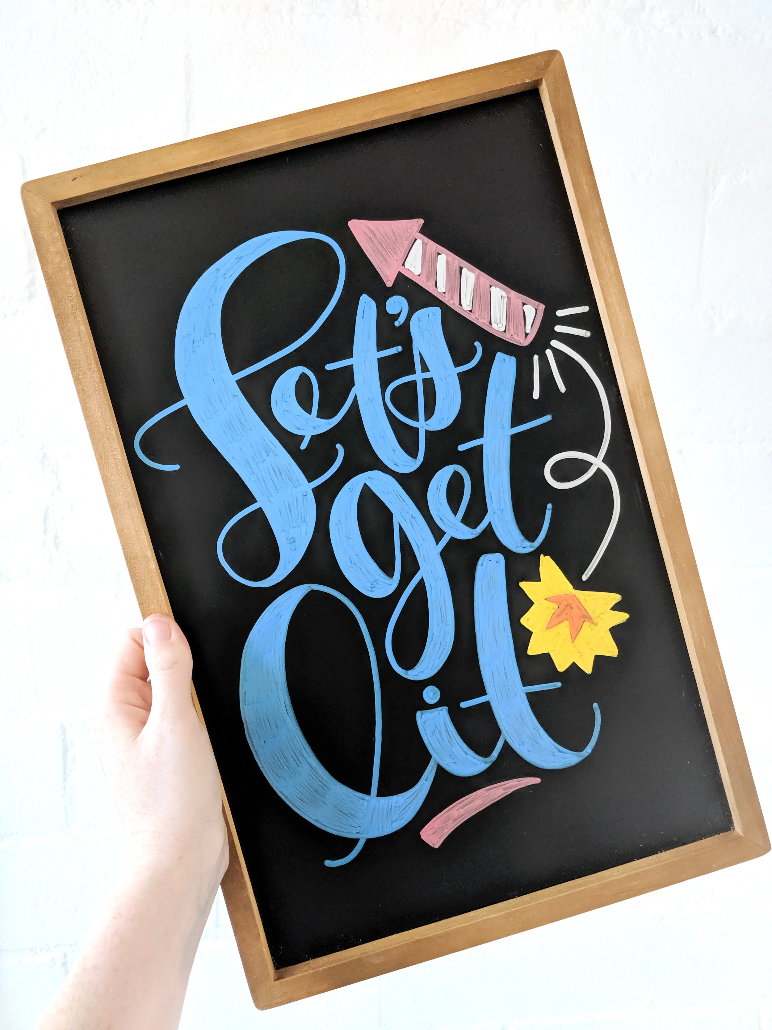 Let's Get Lit Chalkboard Template | Hoopla! Letters