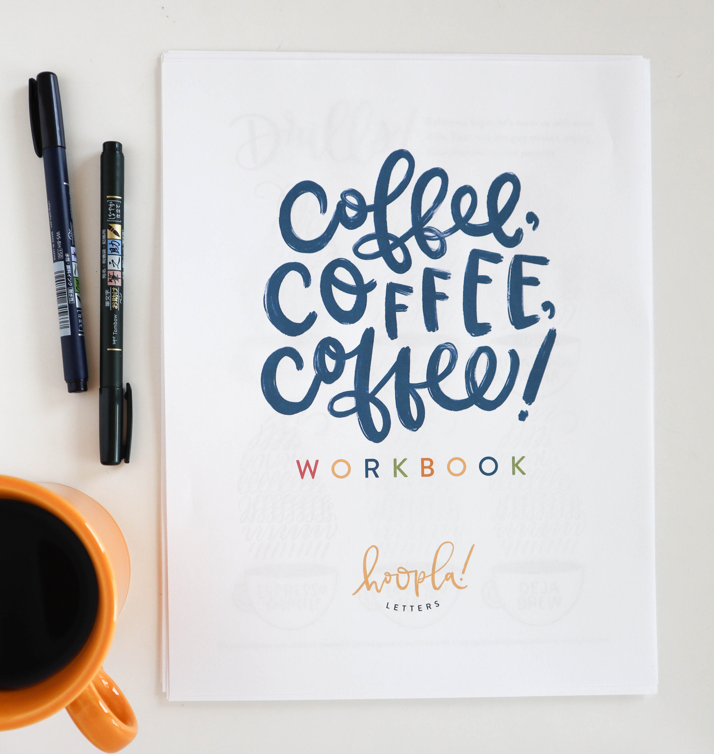 Coffee, Coffee, Coffee Calligraphy Workbook