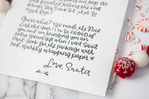 Holiday Wrapping Paper- Letter from Santa! Write Your Child's Name!!