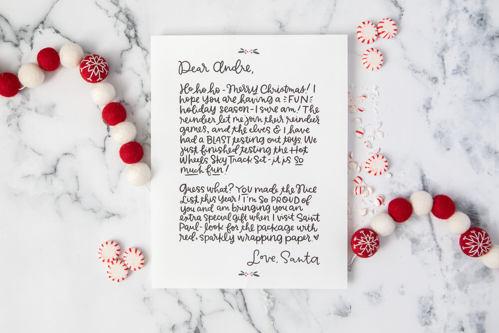 Handwritten Personalized Letter from Santa — Hoopla! Letters