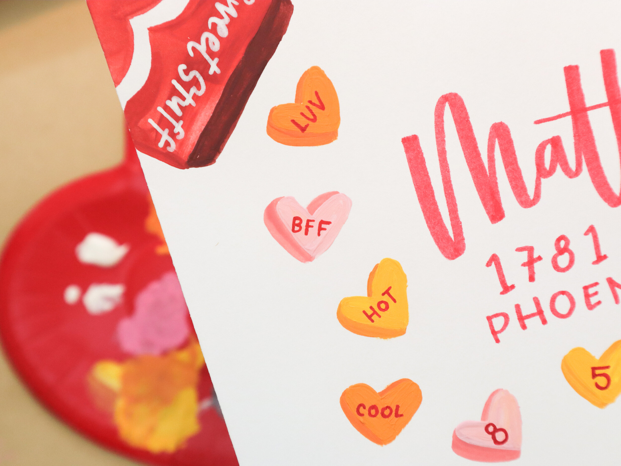 Conversation Heart Mail Art Tutorial | Hoopla! Letters