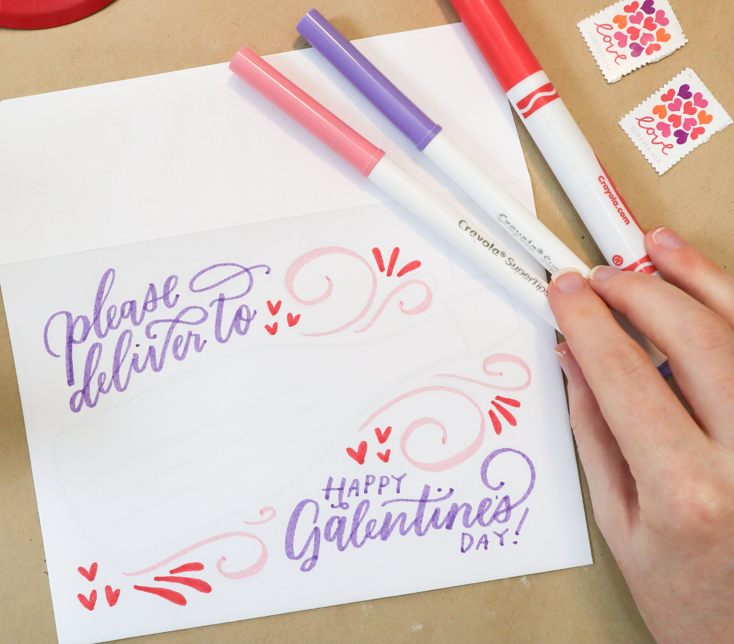 Galentine's Champagne Mail Art Tutorial | Hoopla! Letters