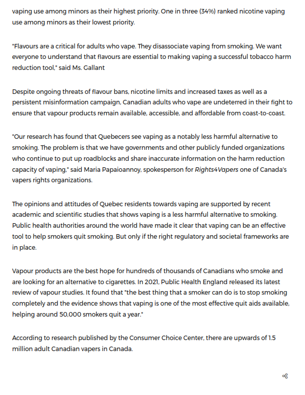 NEW POLL SHOWS QUEBEC RESIDENTS SEE YOUTH NICOTINE VAPING AS A LOW PRIORITY FOR THE PROVINCE'S HEALTH CARE SYSTEM_002.png