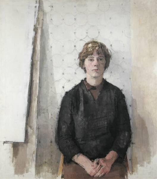   Patrick George   Portrait of Natalie Dower  Oil on canvas 1960 122 x 106.7 cm 