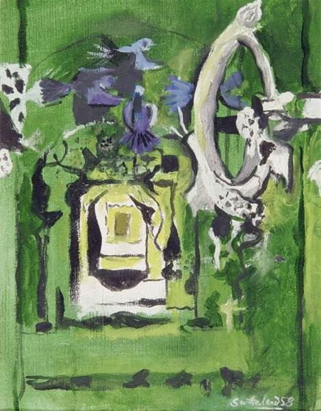   Graham Sutherland   A Path in the Woods  Oil on canvas 1958 25.4 x 20.2 cm 