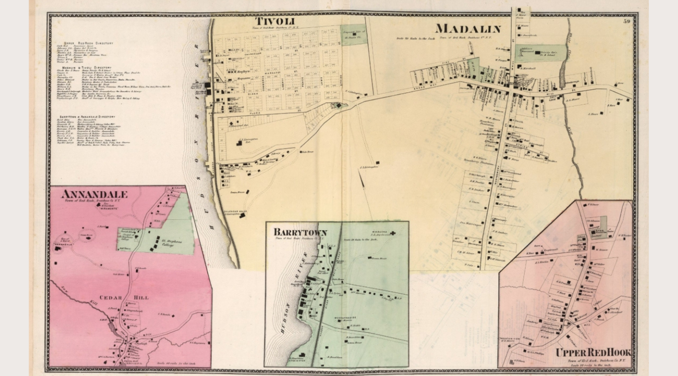 1804 NY MAP Albany Poughkeepsie Larchmont Pawling New York History HUGE 
