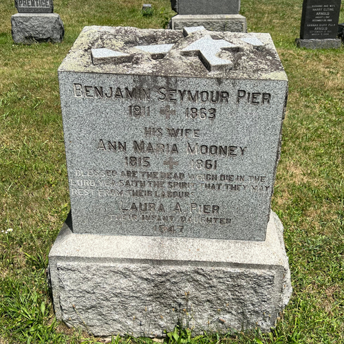 Cemetery Crawl Benjamin Seymour Pier and Anna Marie Mooney Pier