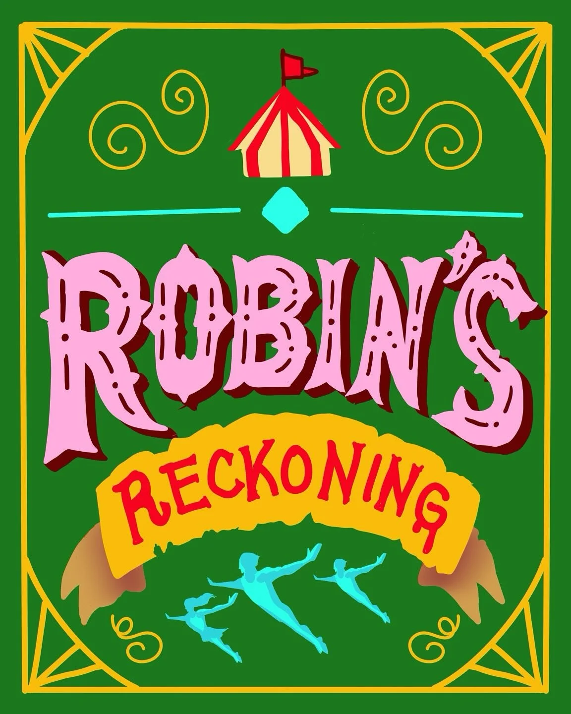 Day 6: SPUR 🎪 | &ldquo;Robin&rsquo;s Reckoning&rdquo;
This one hits deep! The Spur style (with those sharp, pointed serifs) was the perfect way to capture the dramatic, vintage theatricality and heartbreaking tragedy of the Flying Graysons&rsquo; ca