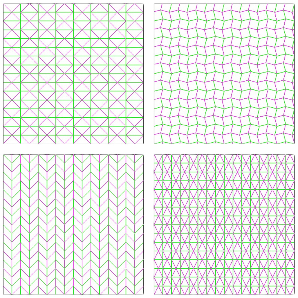 Basic tessellated fold patterns