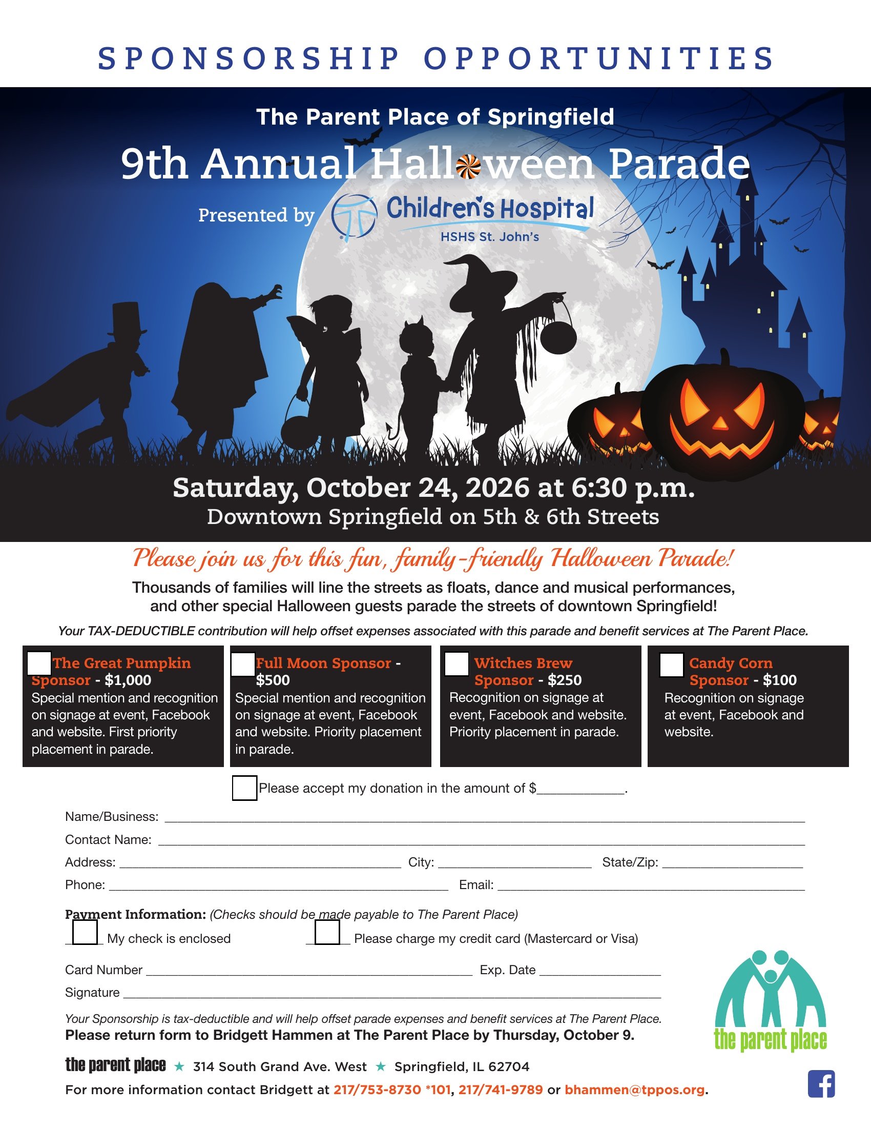 Sponsorship opportunities flyer