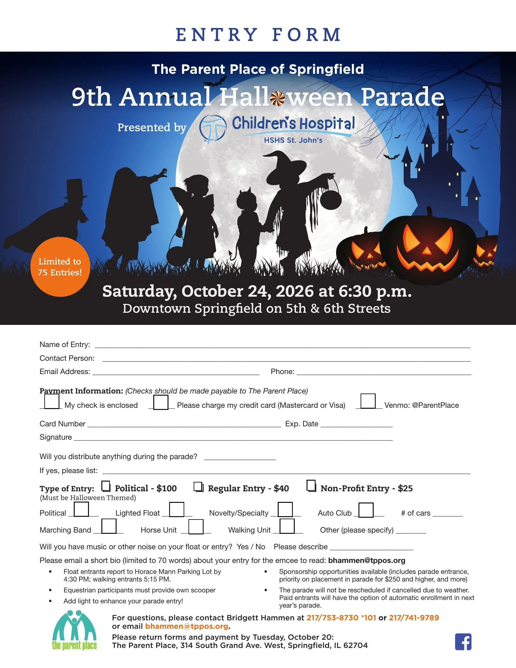 Entry Form flyer