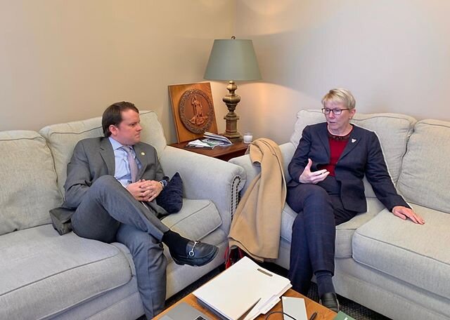 Note rom Richmond -- Donna P. Henry, UVa-Wise Chancellor briefs Delegate Wampler on the growth in applications to the College. And there&rsquo;s a new Apple pop-up store on the campus! This is big news for SWVA -- within a few months, in addition to 