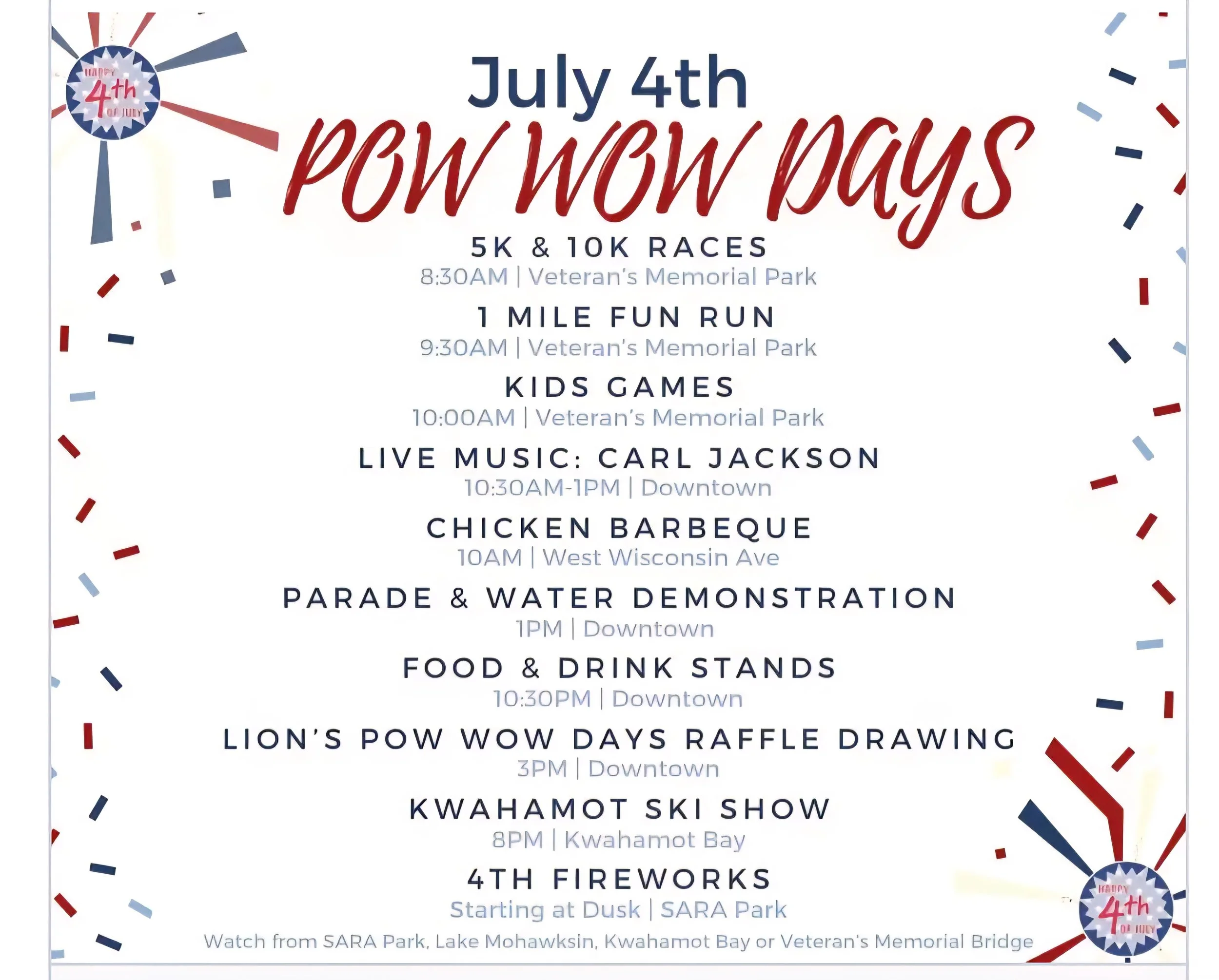 Tomahawk Lions Food Stand (by Tomahawk Bowl) 49th Annual 4th of July Pow Wow Days