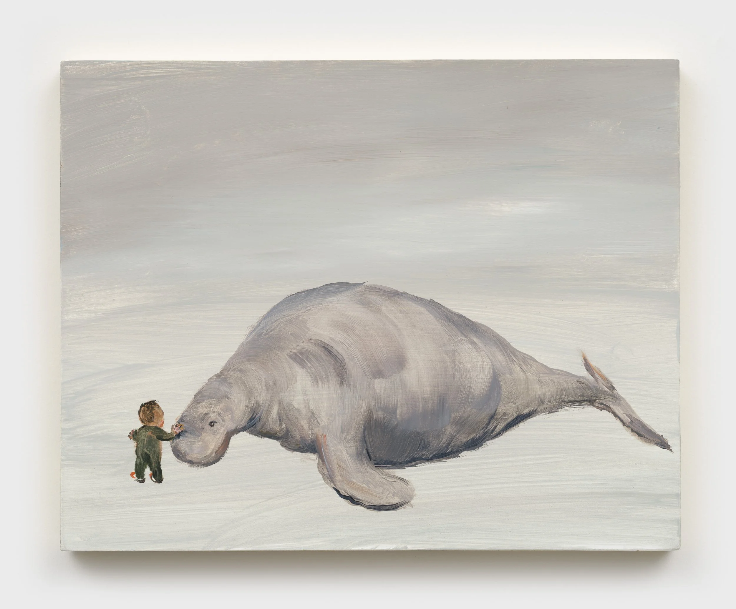 Steller’s sea cow with human infant