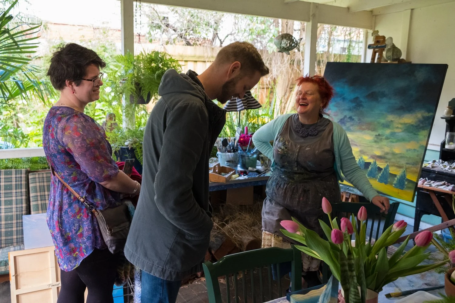 Open Studios Amanda Ruck visitors.jpg