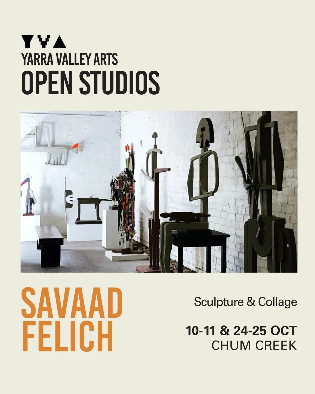 OPEN STUDIOS ARTIST SPOTLIGHT: SAVAAD FELICH

Savaad has been a practicing sculptor for over 45 years, working primarily in recycled timbers, carved initially with a chainsaw and chisels before the process grew into lamination, assemblage and constru