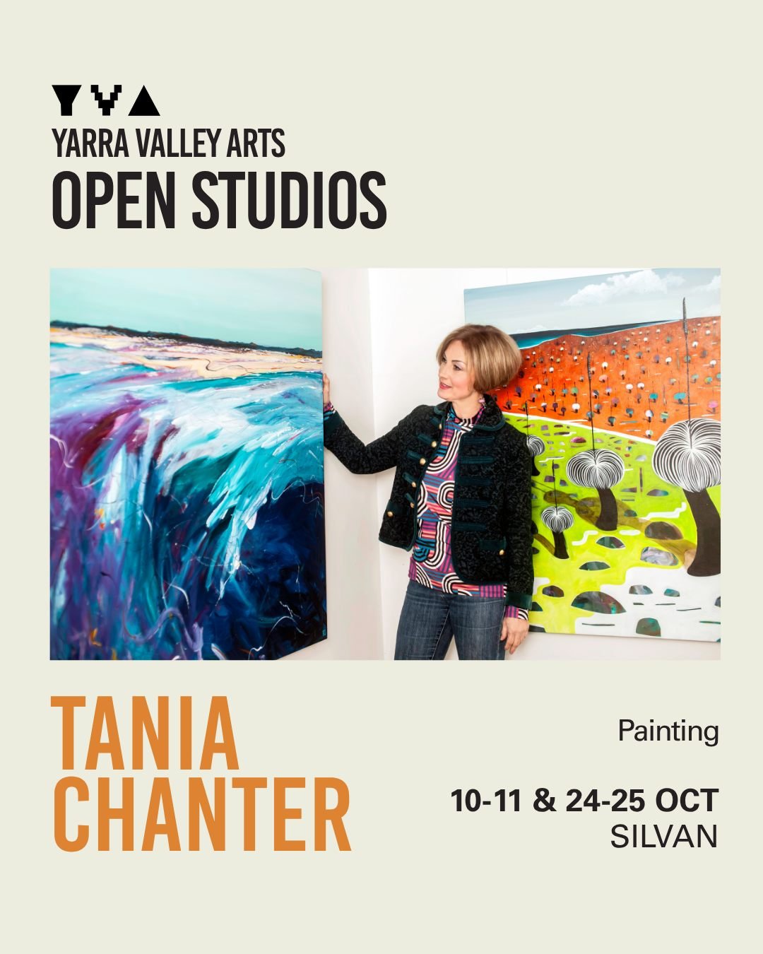 OPEN STUDIOS ARTIST SPOTLIGHT: TANIA CHANTER

Tania's practice is inspired by the beauty, rhythm and quiet wonder of the Australian landscape. Working primarily in acrylic and mixed media on canvas, she creates large scale abstract landscapes built t
