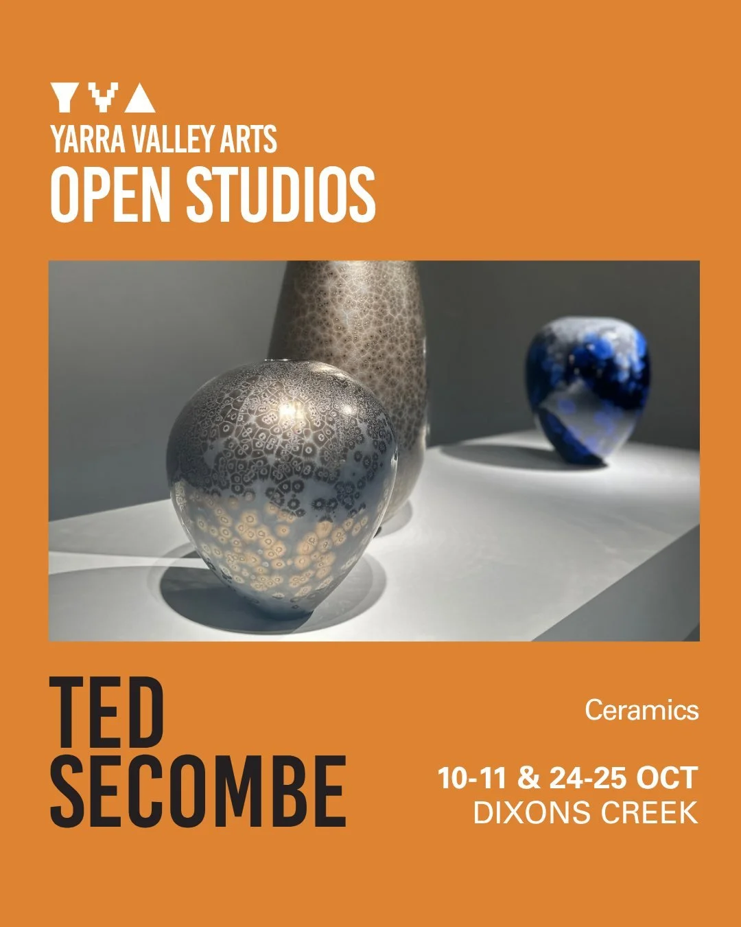 OPEN STUDIOS ARTIST SPOTLIGHT: TED SECOMBE

Ted is regarded as one of Australia's most significant and accomplished ceramic artists and sculptors, with a practice centred on decorative work of exceptional quality and beauty. His career has spanned al