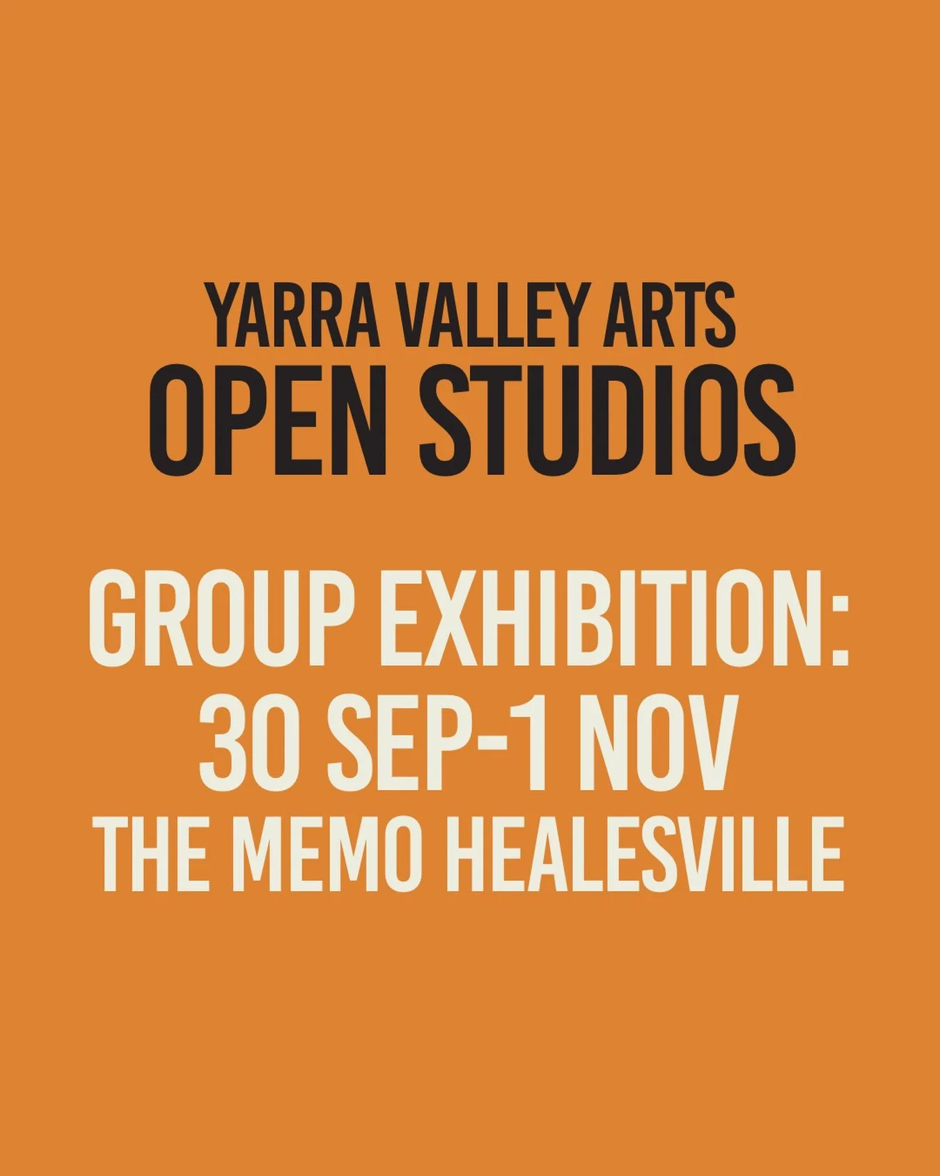 The Open Studios exhibition opens today at The Memo Healesville, featuring work by 27 Yarra Valley artists and running until 1 November.

Celebrate with us at the launch this Saturday 3 October from 2-4pm. Enjoy live music, meet the artists and see t