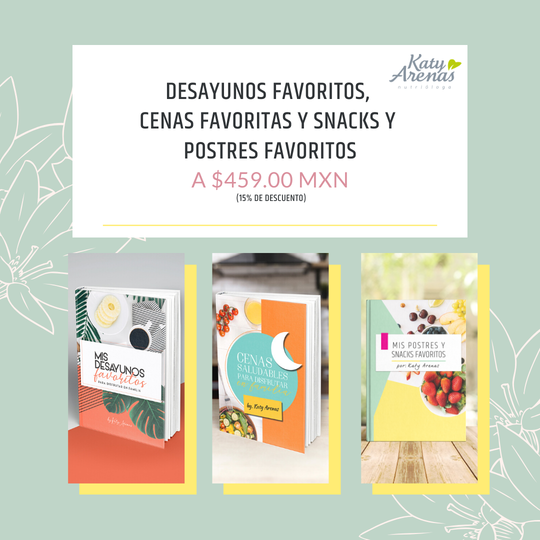 Mis desayunos favoritos, cenas saludables y mis postres y snacks favoritos