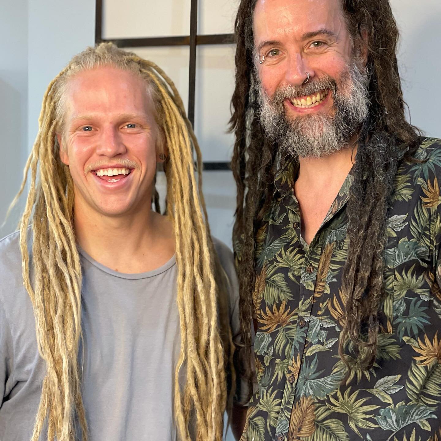We love our clients! Scroll through to see Jack &amp; Ewans hair journey ➡️ 

The legend Jack has been seeing Ewan since he was a teeny tiny 9 year old, that&rsquo;s 15 years of dreads and dedication. 

Ewan has been giving Jacks dreads some love and