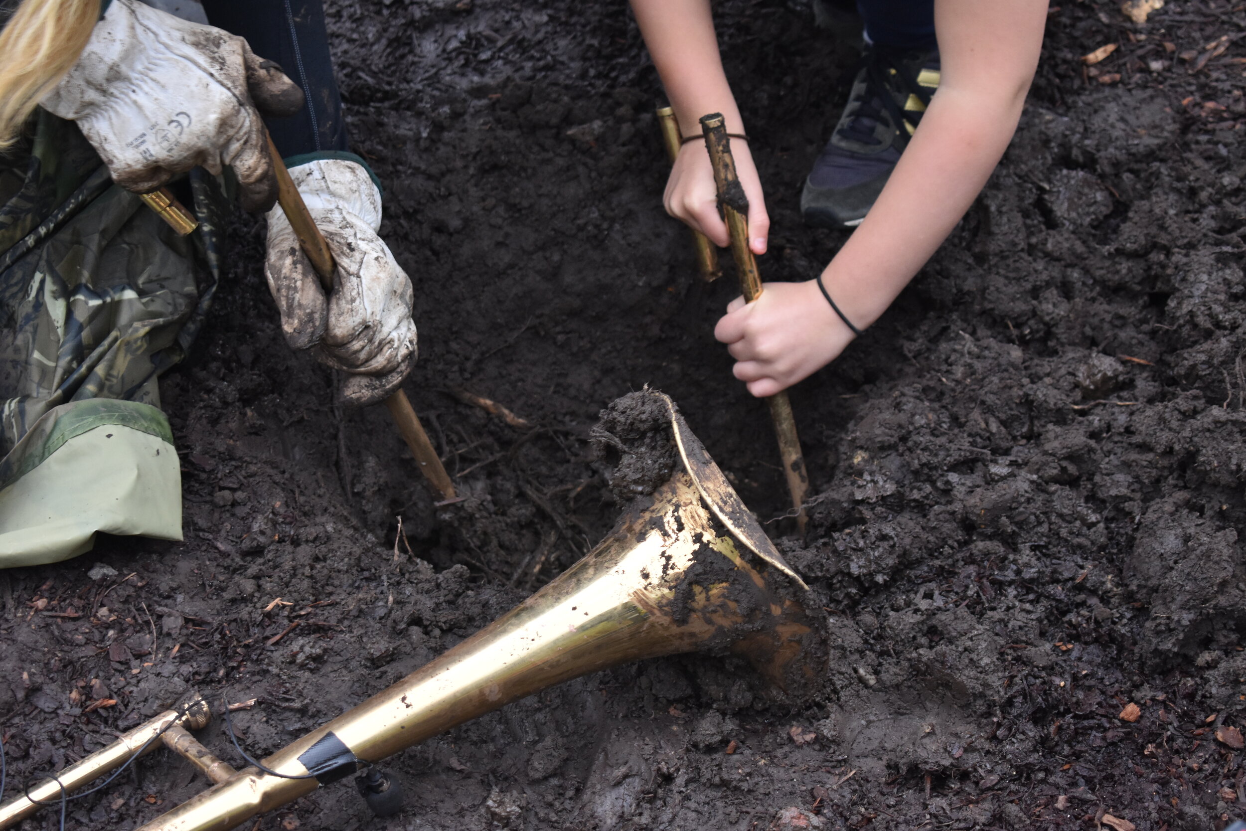  Loren Kronemyer, durational palm planting performance. 