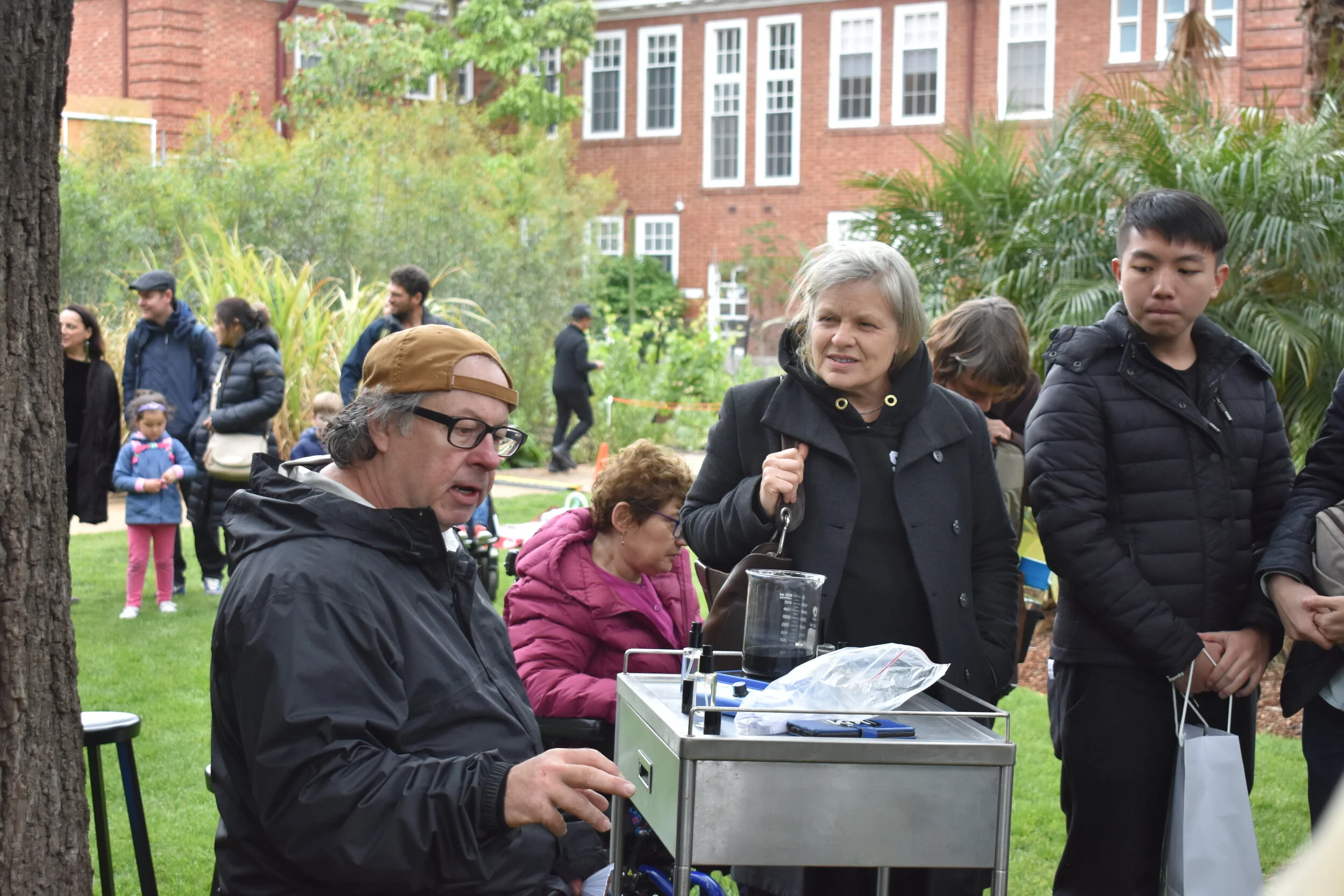  David Haines talking the audience through the fascinating process of creating perfumes based on the System Garden.  