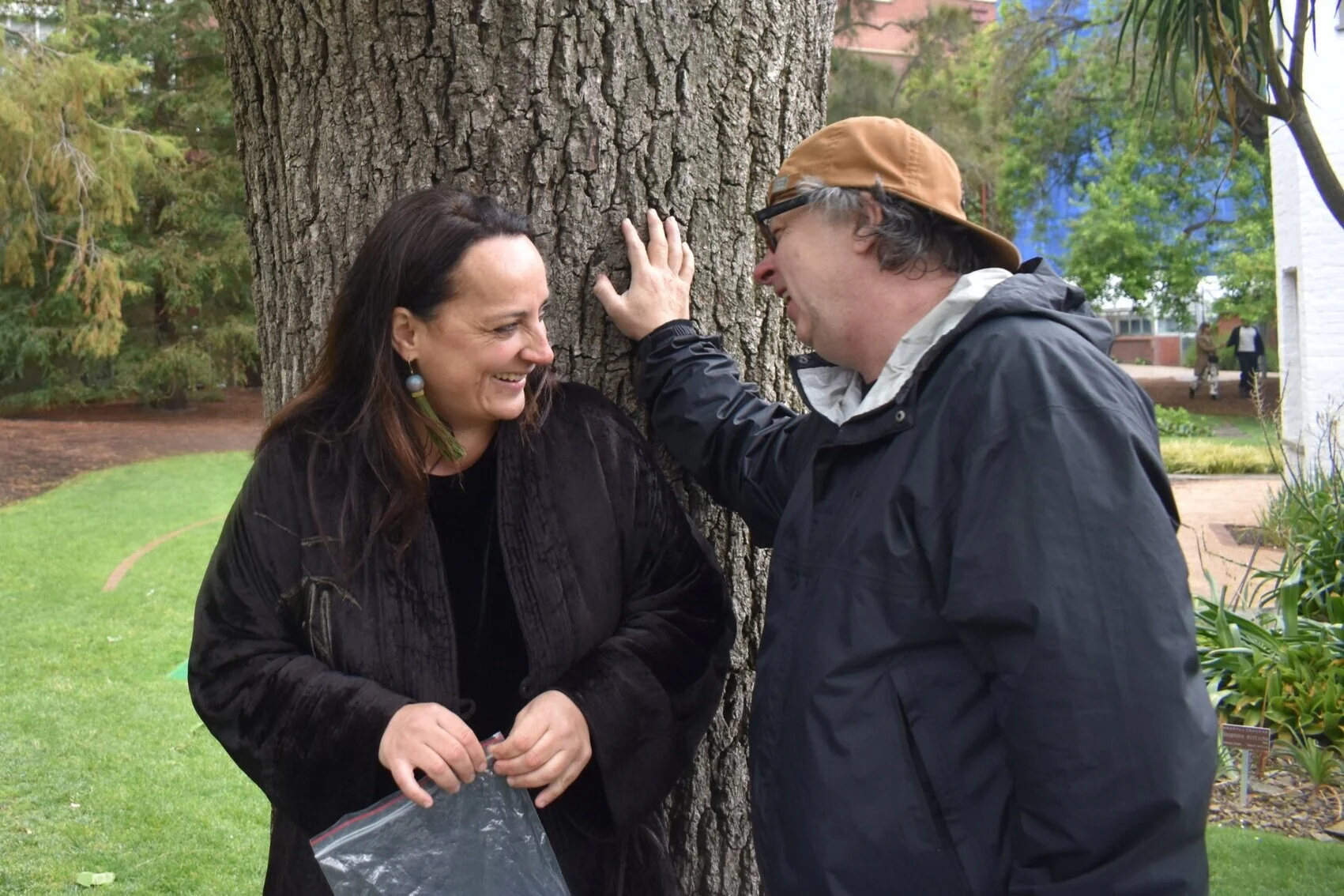  Curator Lichen Kelp and artist David Haines. Image by Inez Martorell. 