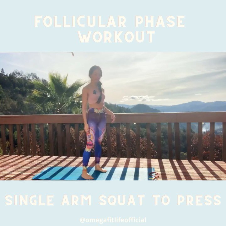 Go from not being lean to starting to put on muscle! ⬇️SAVE⬇️ this #bodyweightworkout for your next #follicularphaseworkout and ➡️SHARE➡️ this workout with your menstruating homies! 

1️⃣ Single Arm Squat to Press - this full body movement is extra e