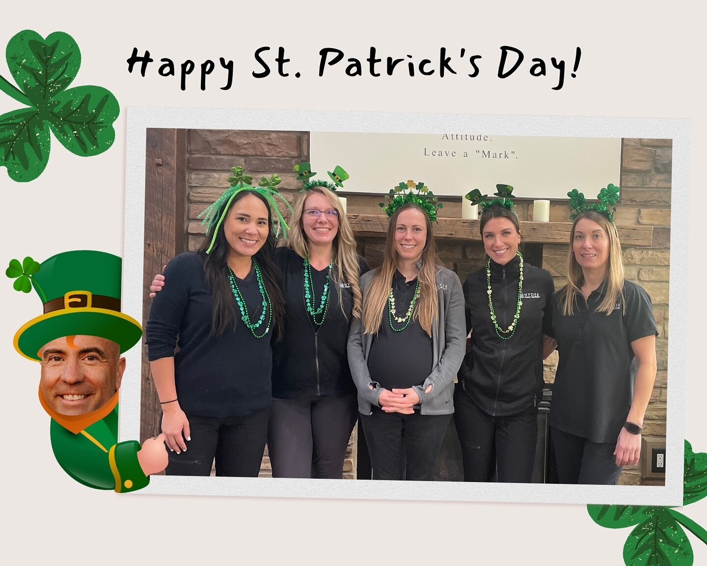 Wishing you a Happy St. Patrick&rsquo;s Day from the Hyder Family Dentistry team! 🍀