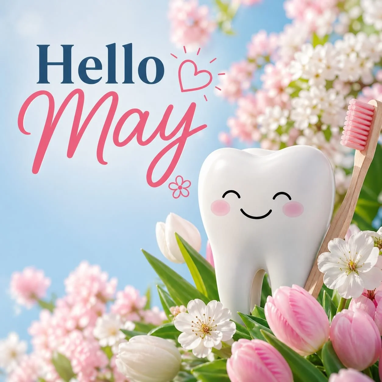 Hello, May 🌸🦷

Think of it as a little &ldquo;spring cleaning&rdquo;&hellip; but for your teeth 😄🌿

📅 If you&rsquo;re due (or overdue), we&rsquo;d love to see you!

#HelloMay #SpringSmiles #DentalCleaning #FreshStart #SmileSeason