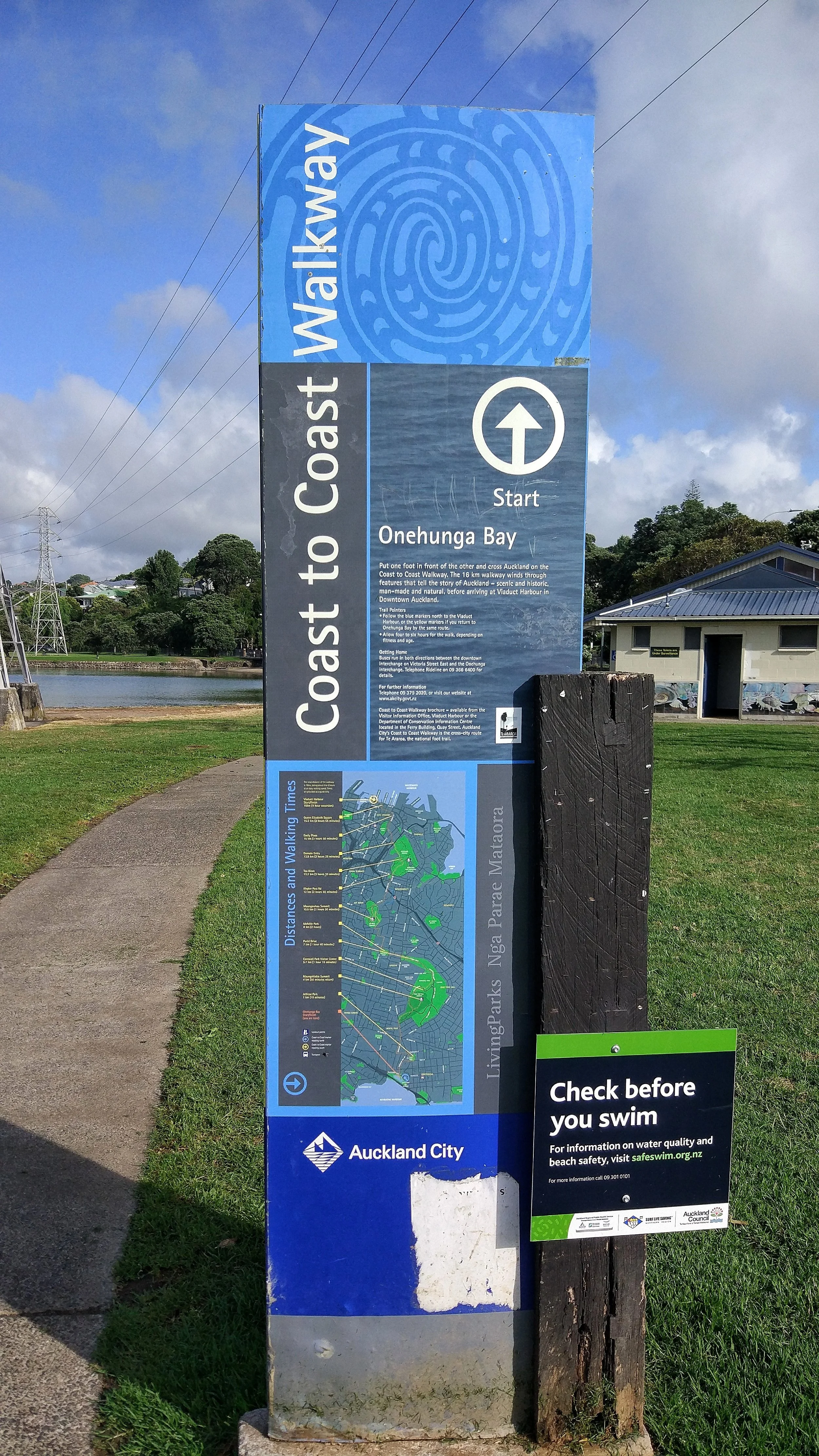 Start of the coast to coast walk in onehunga