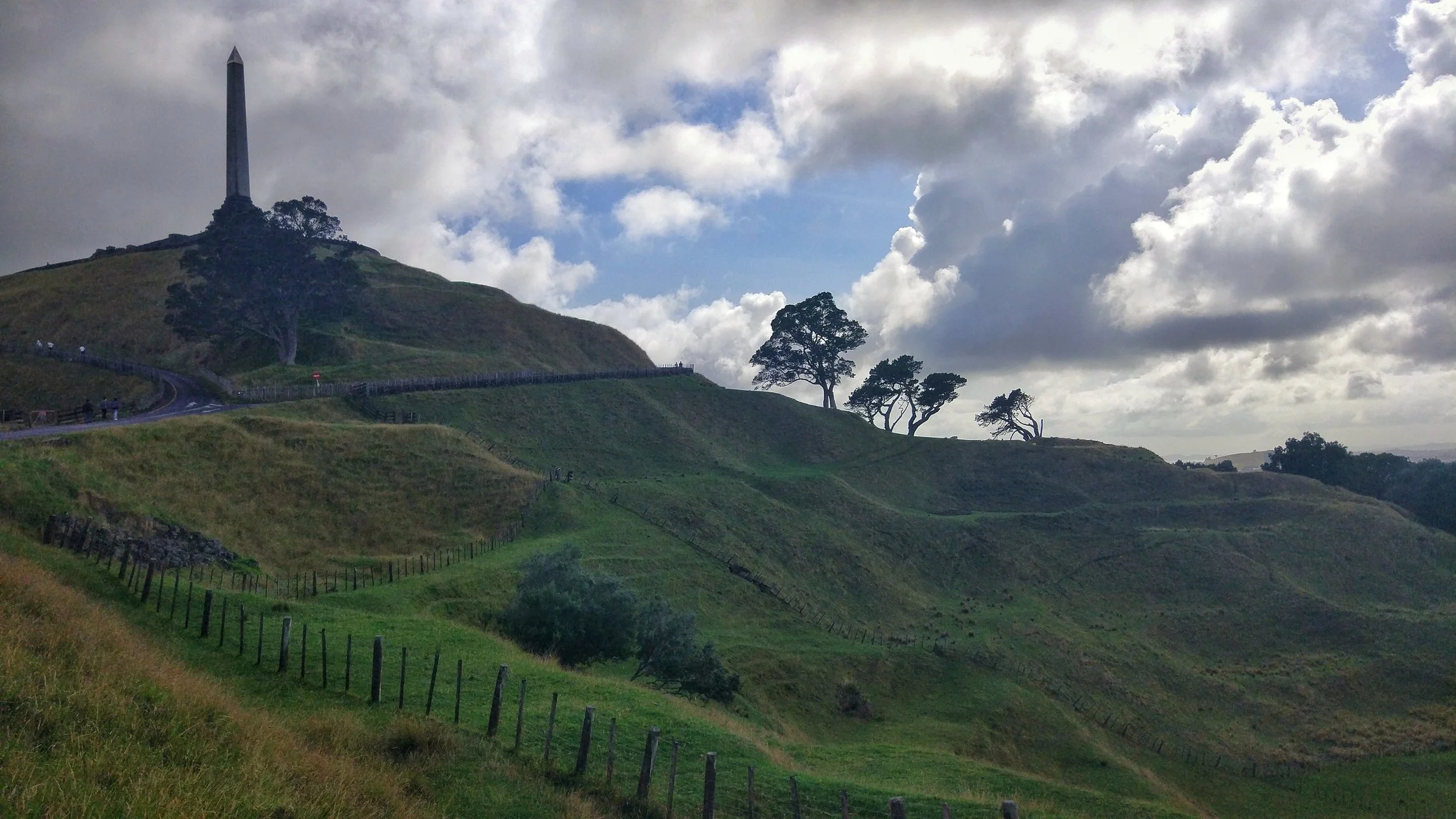 Going up one tree hill on the coast to coast walk auckland
