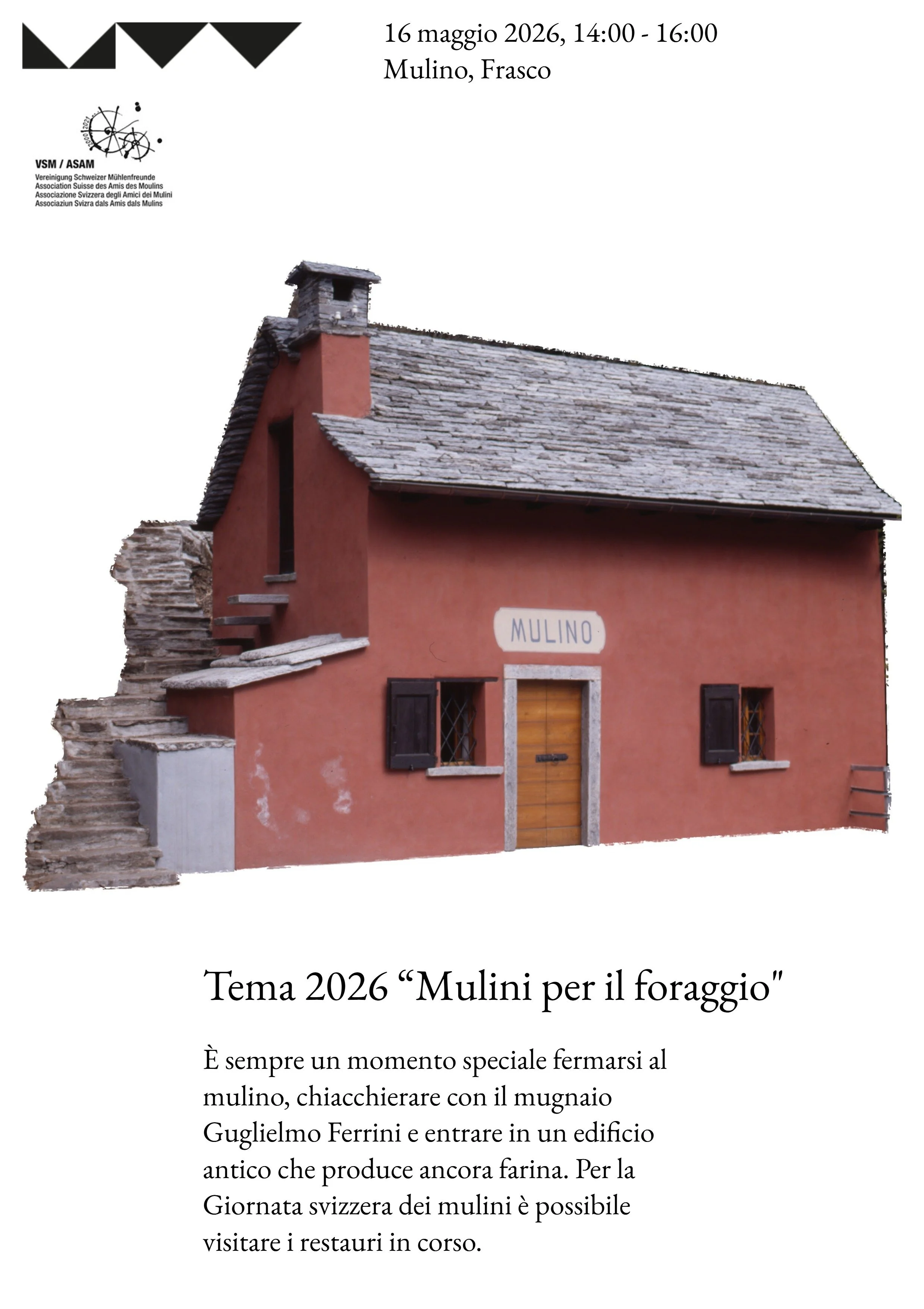 16.5.2026 - GIORNATA SVIZZERA DEI MULINI