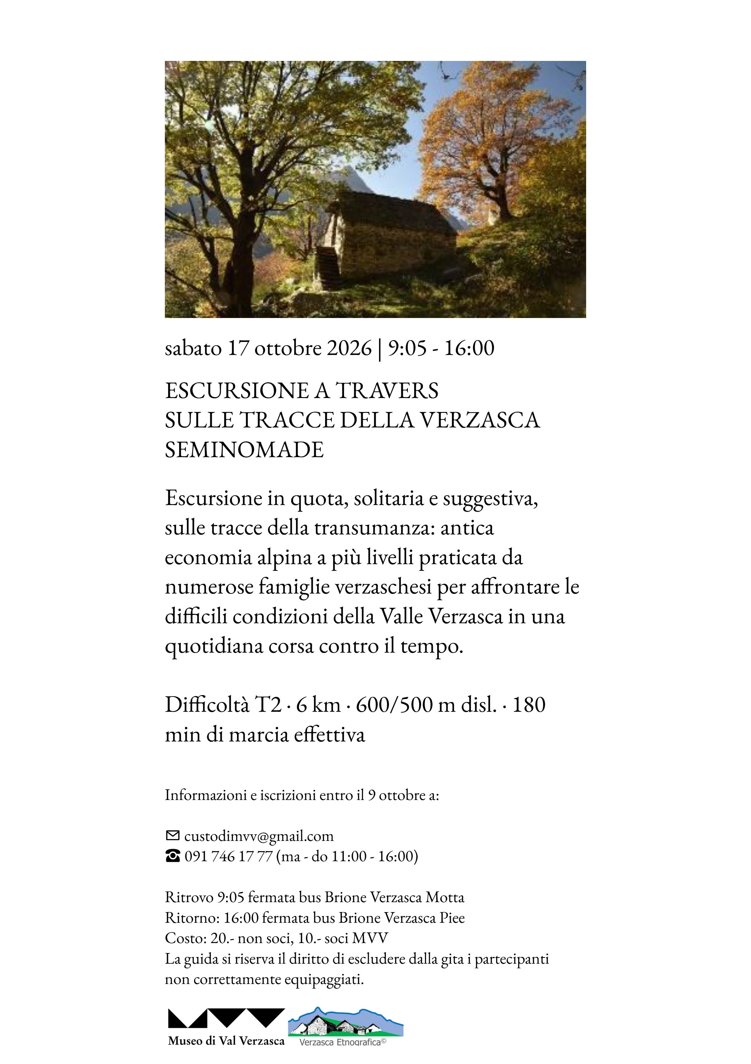 17.10.26 ESCURSIONE - TRAVERS