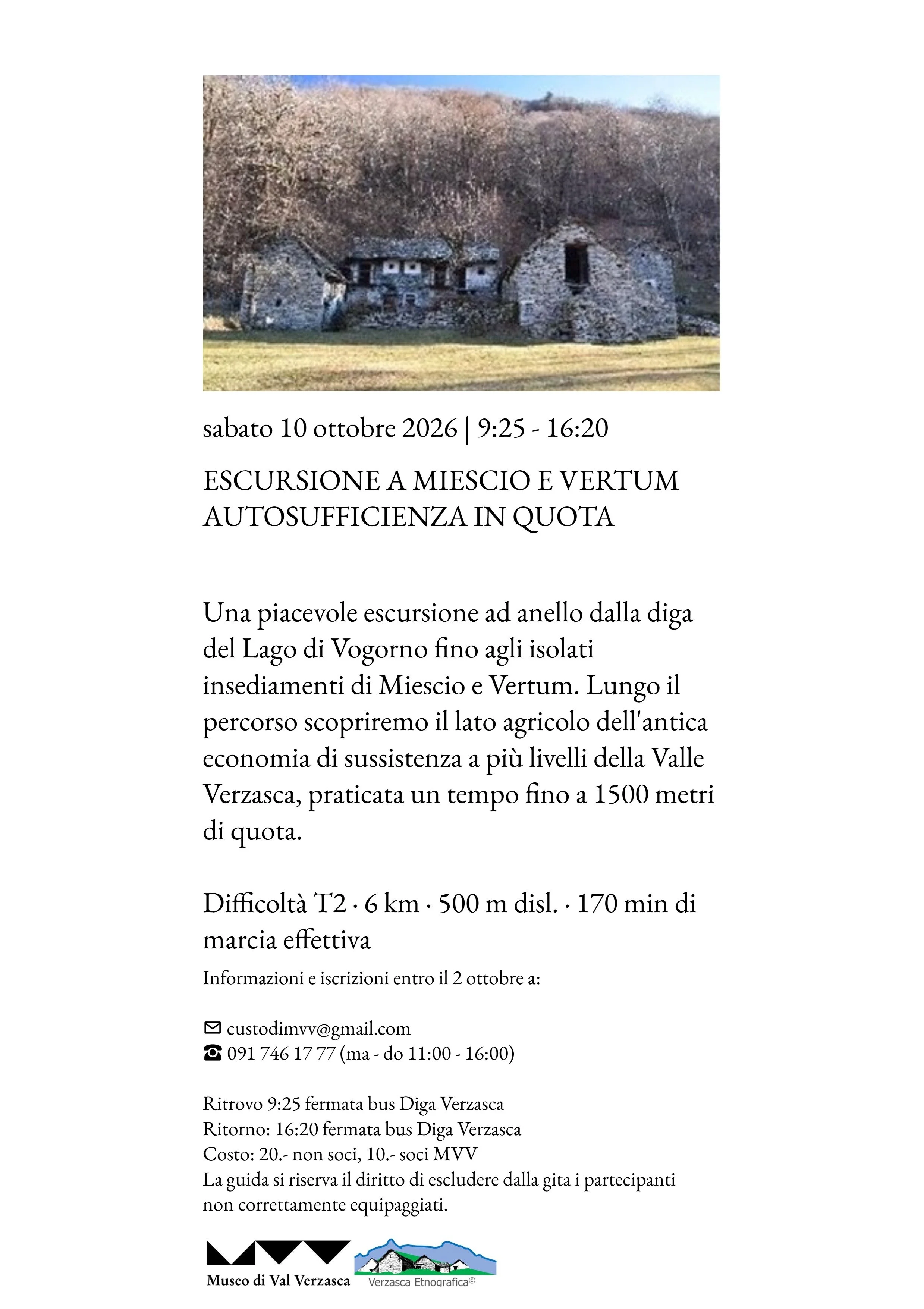 10.10.26 - ESCURSIONE - MIESCIO E VERTUM