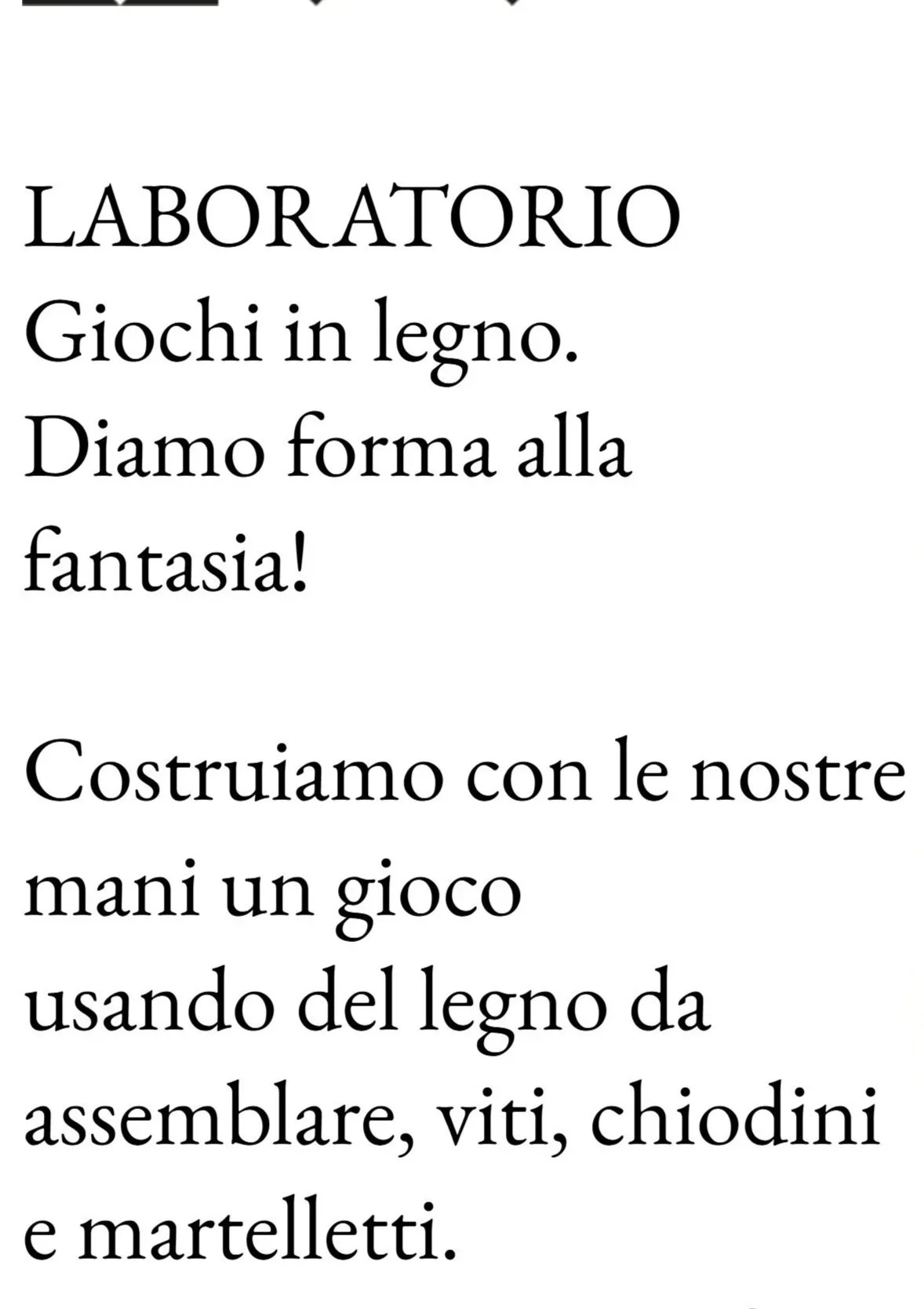 31.10.2026 - LABORATORIO - Giochi in legno