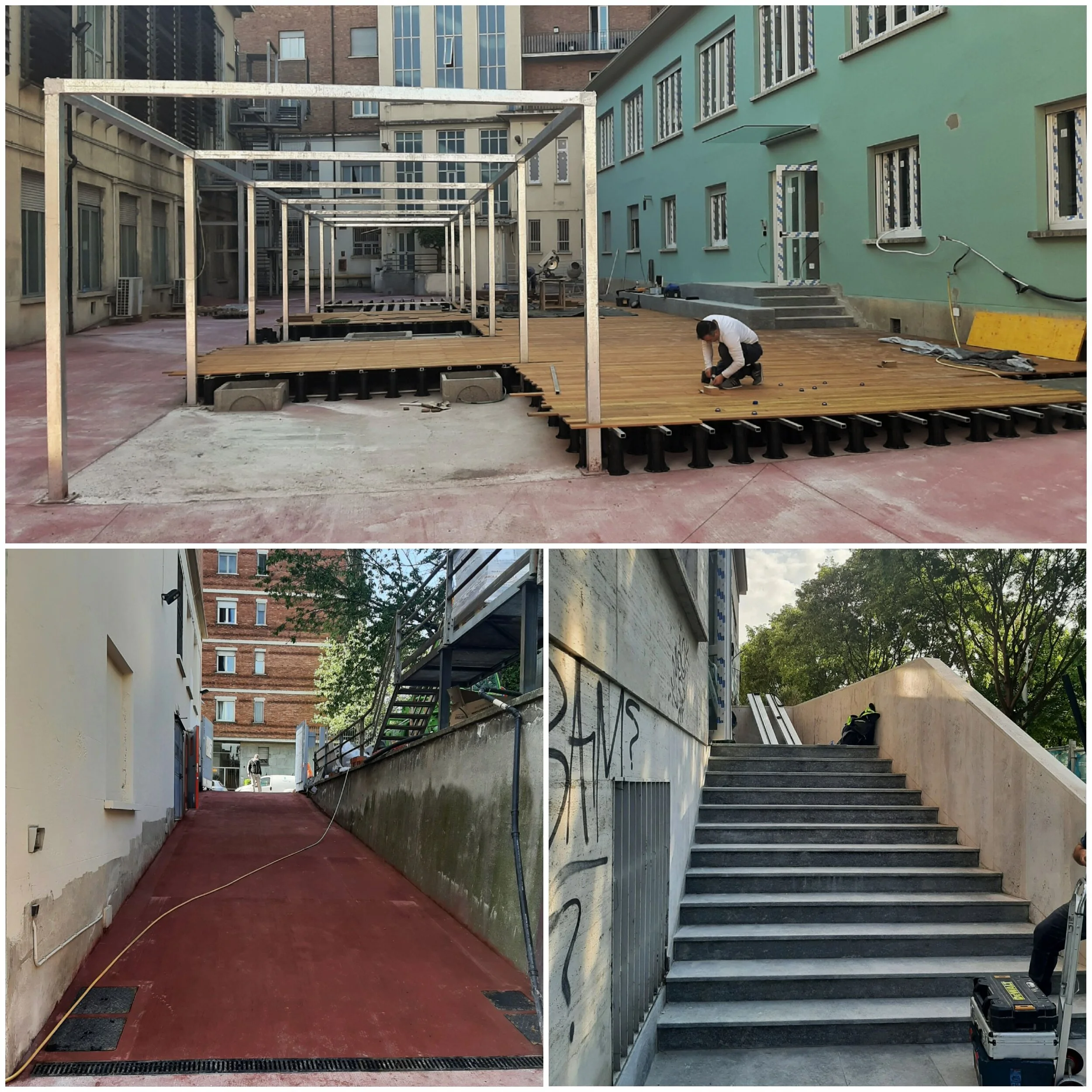 Collegio Eianaudi - Proseguono nel cortile e su strada.