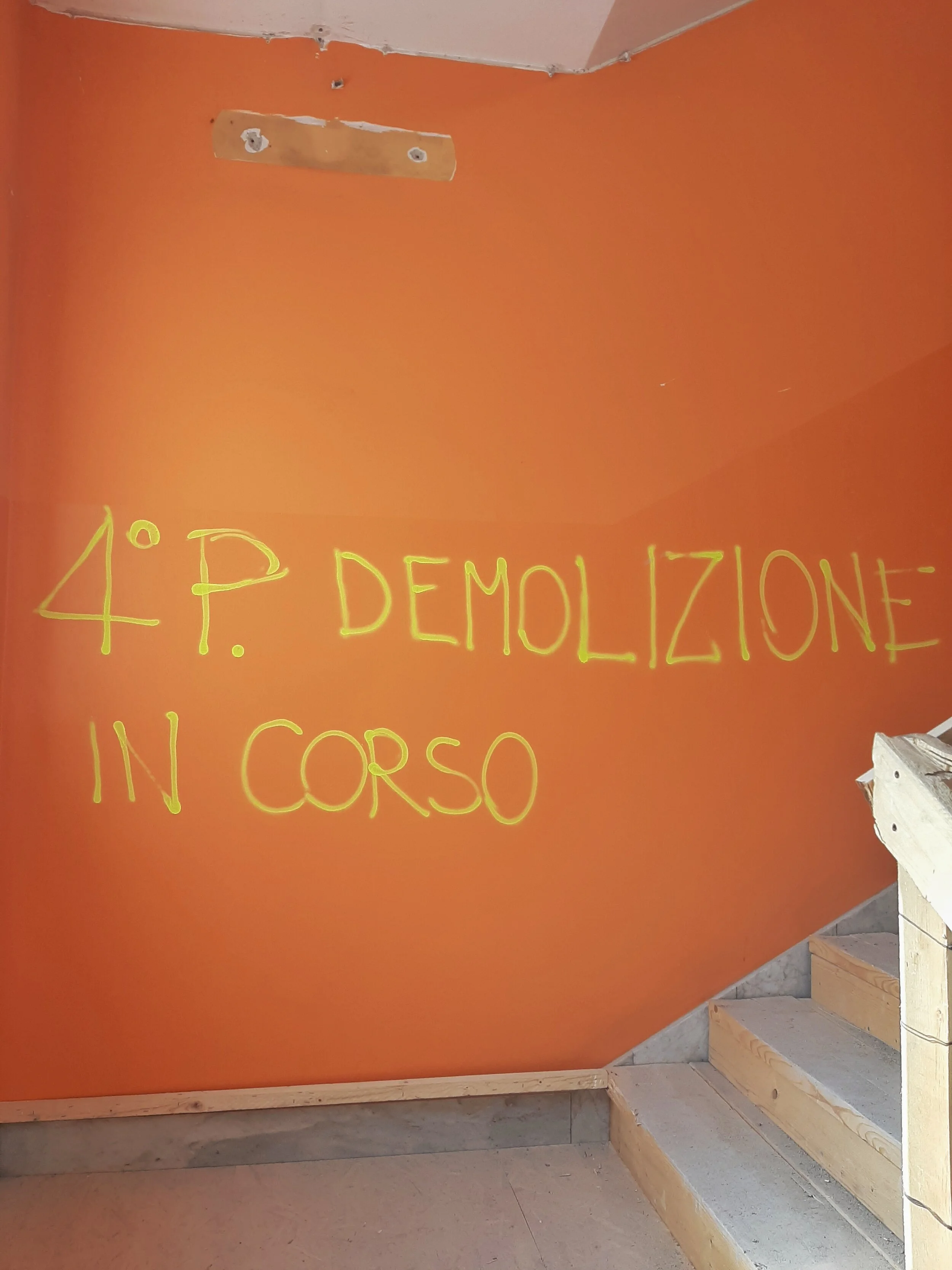 Collegio Einaudi, sezione Mole - Demolizioni e tracciamenti.