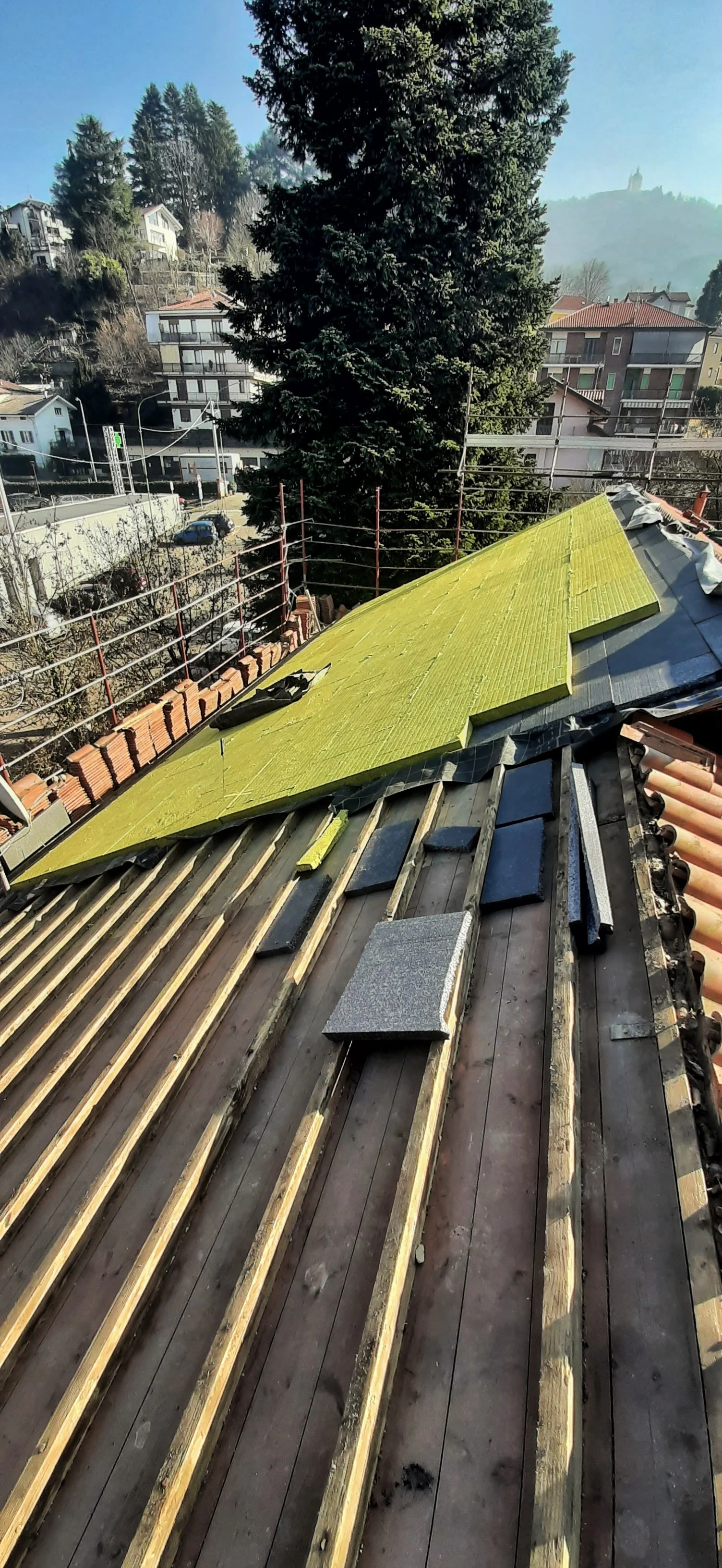 San Mauro torinese - Isolamento del tetto.