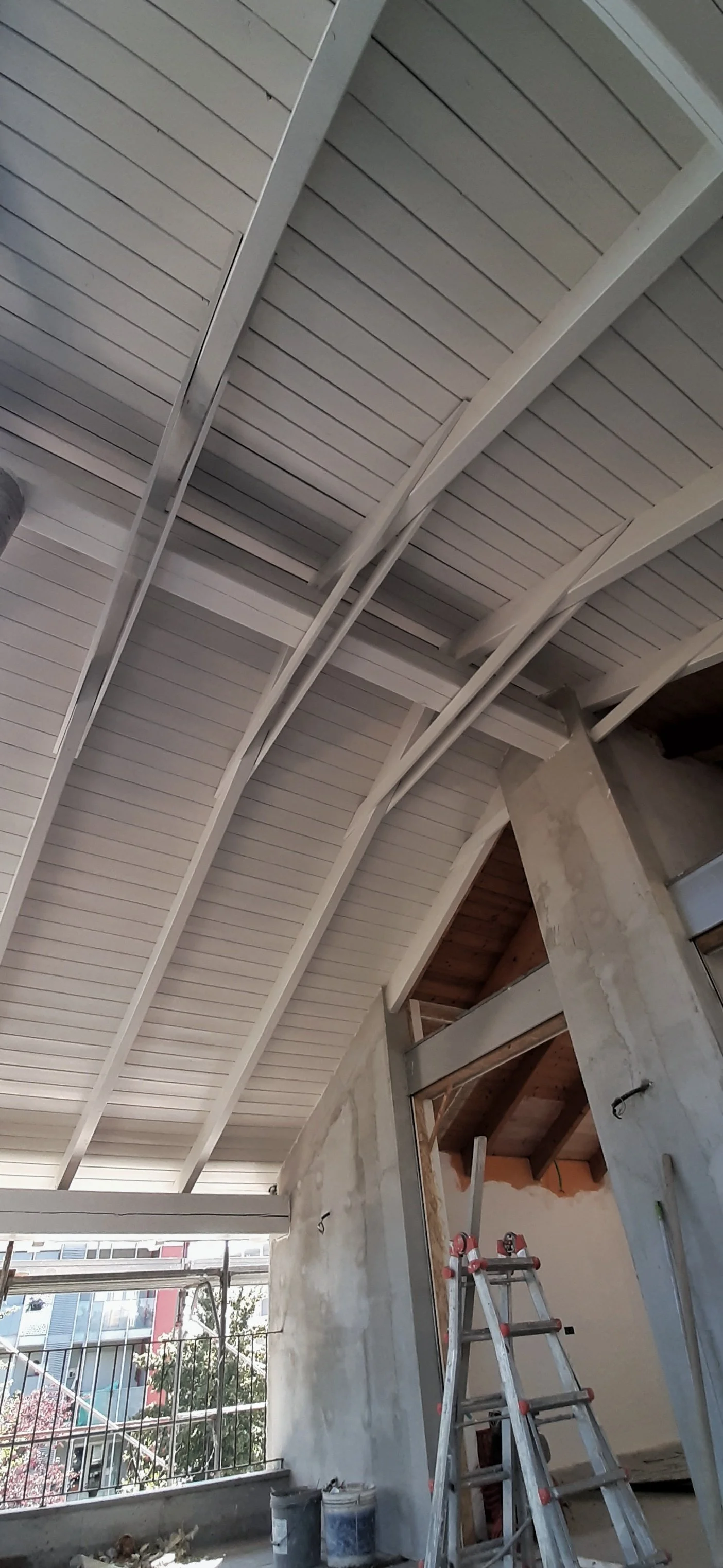 Villa a San Mauro - Decorazione del tavolato del terrazzo.