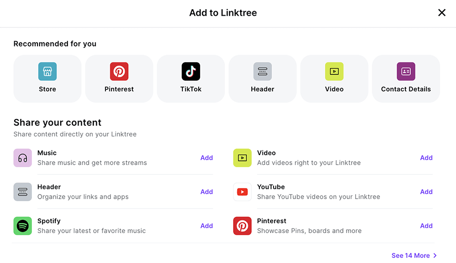 Linktree Account