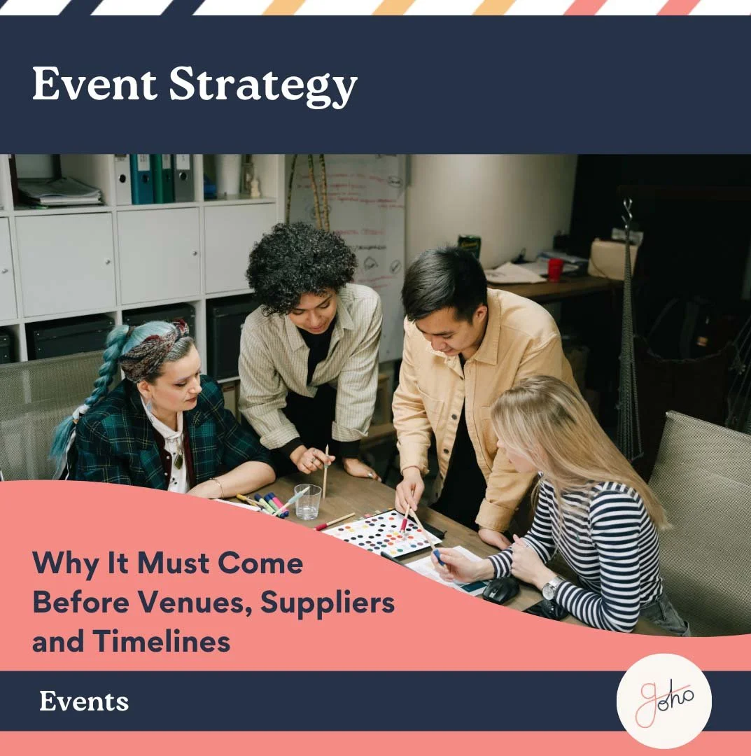 Why Event Strategy Must Come Before Venues, Suppliers and Timelines
