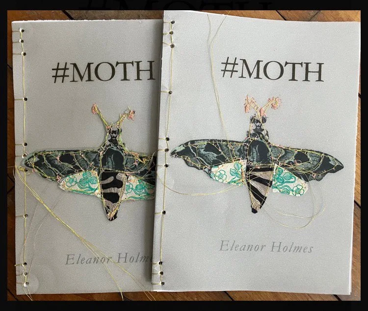Cover Design of #Moth, a hybrid mini-book by Eleanor Holmes, published by Ethel Zine